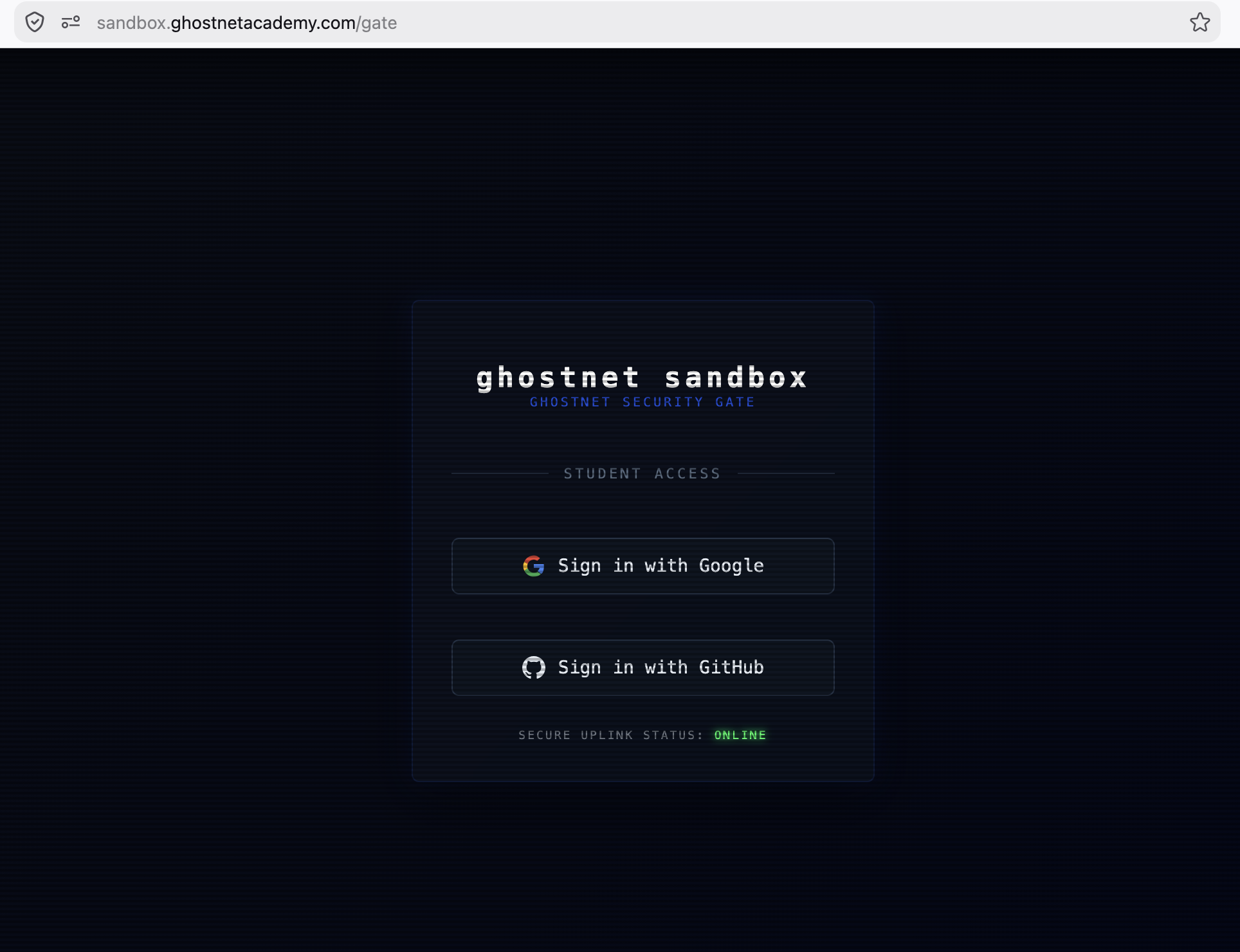 Ghostnet Sandbox screenshot 1